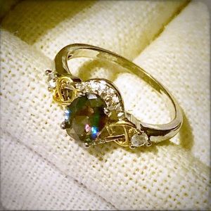 NEW Rainbow Fire Mystic Topaz Ring - Size 9